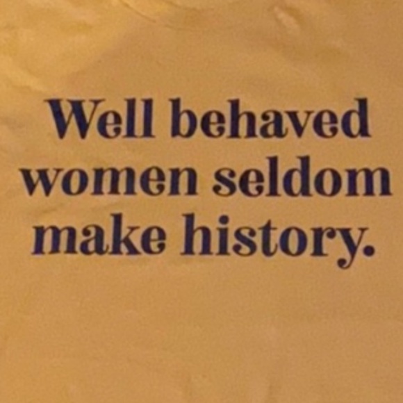 Well behaved women mustard and navy tee - Picture 1 of 5